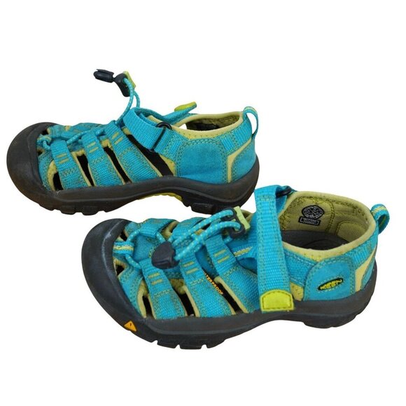 Keen Newport H2 Kids Sandals Size 11 US EU 29 Teal & Yellow Comfortable & Durabl - Picture 2 of 6